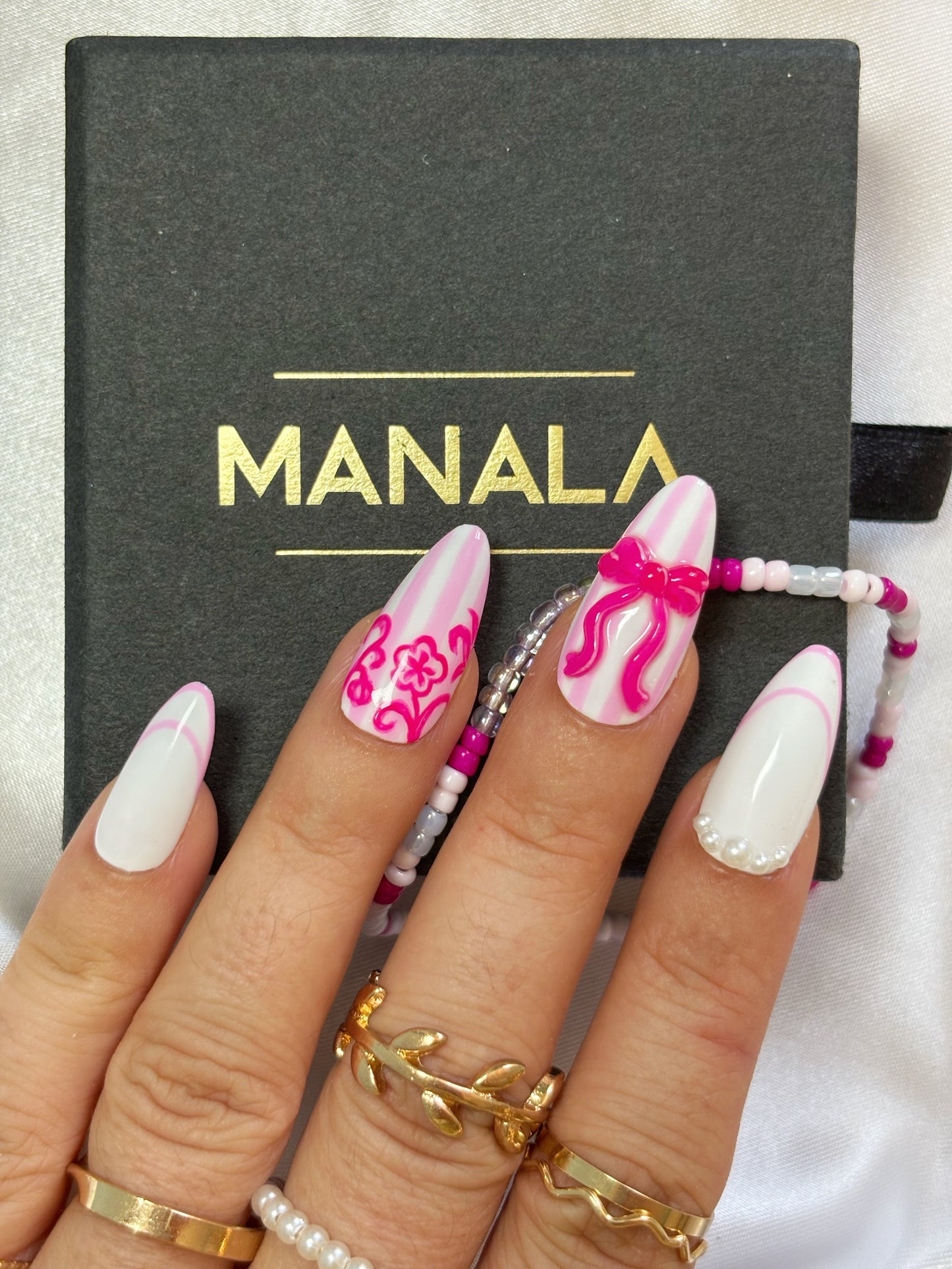 Summer girl - Ongles press on faits main