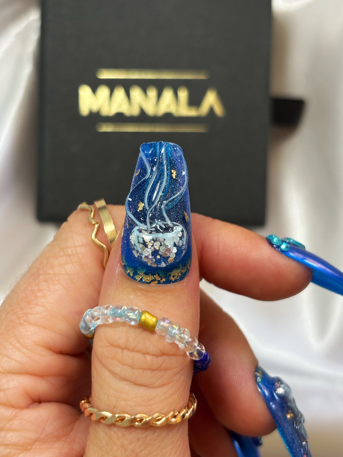 Medusa - Ongles press on faits main