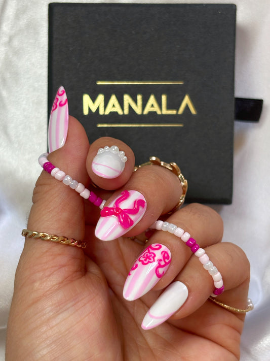 Summer girl - Ongles press on faits main